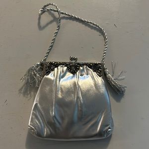 Silver Vintage Clutch